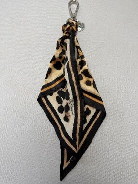 Brighton Catwalk Scarf Bag Charm Fob Leopard Print